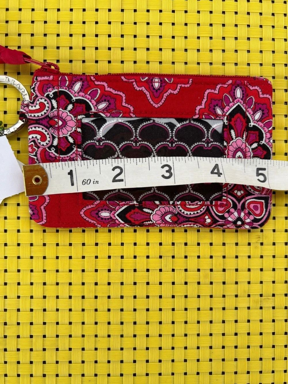 Vera Bradley Frankly Scarlet Zip ID Case NWT